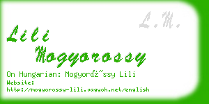 lili mogyorossy business card